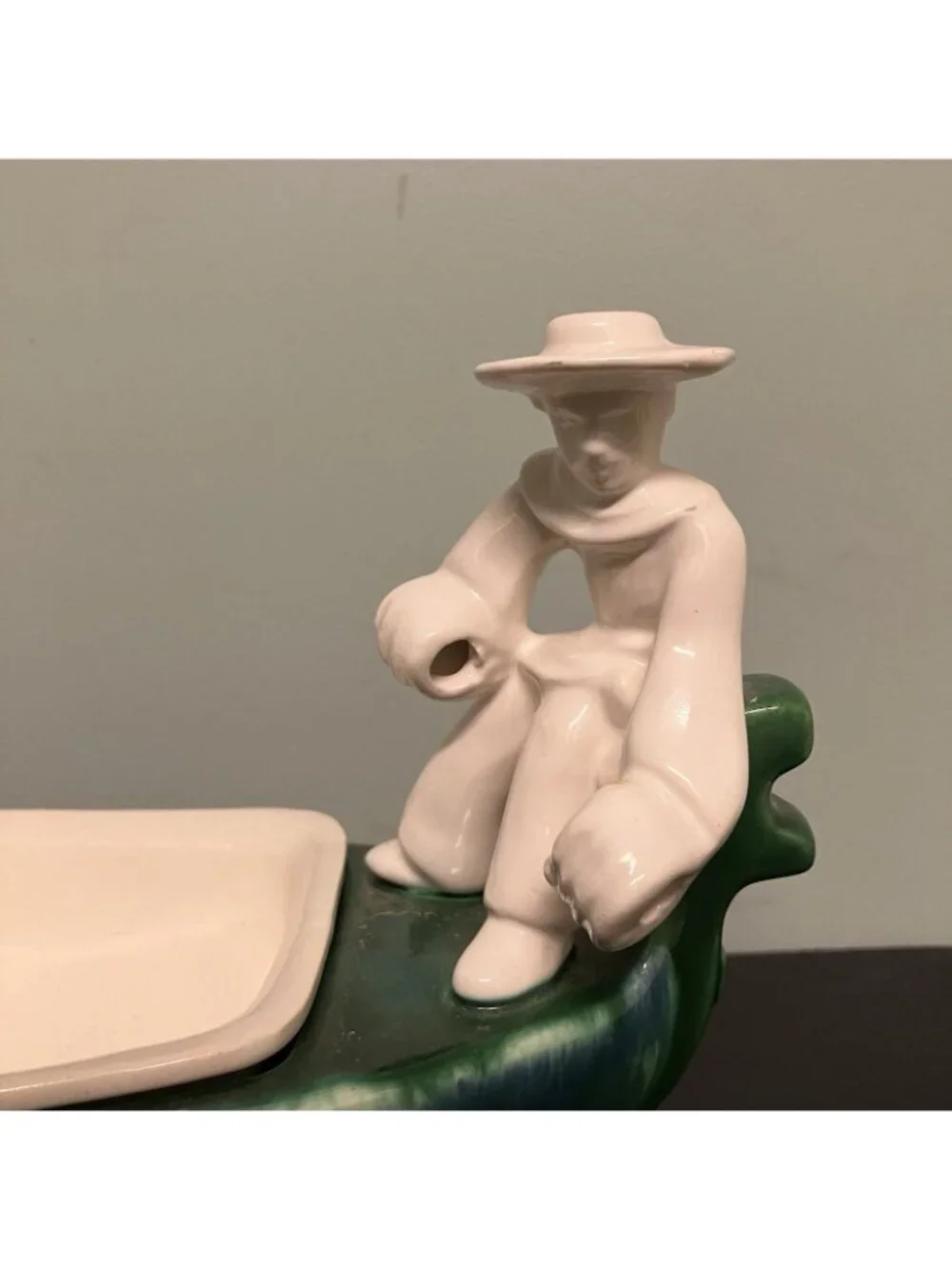 Vintage Royal Haeger Green Gondola Centerpiece Gondolier Mid Century